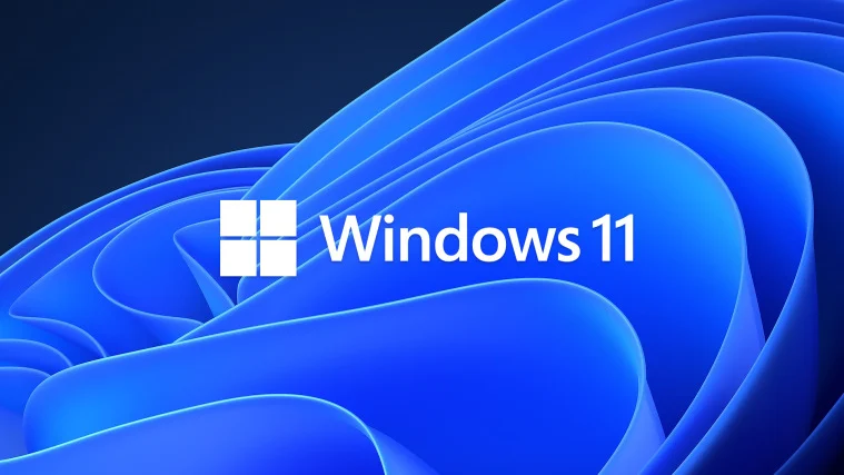 Écran d’ordinateur affichant le logo Windows 11 lors d’une migration simplifiée